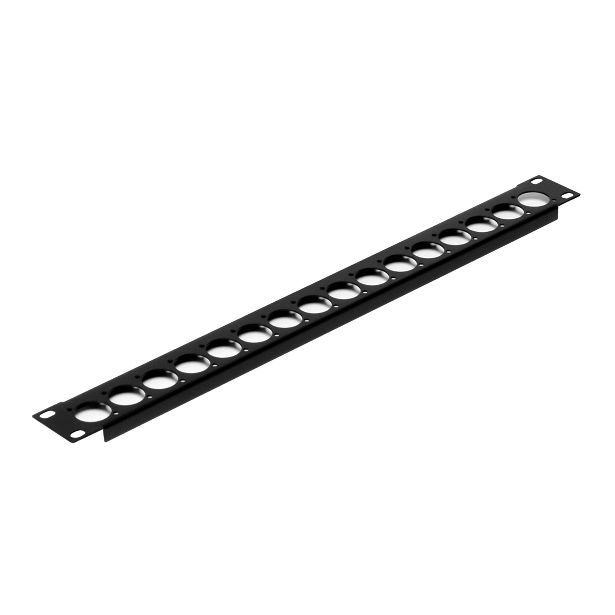 19"-Rackblende 1HE für 16x Neutrik D - r1269-1uk-16h