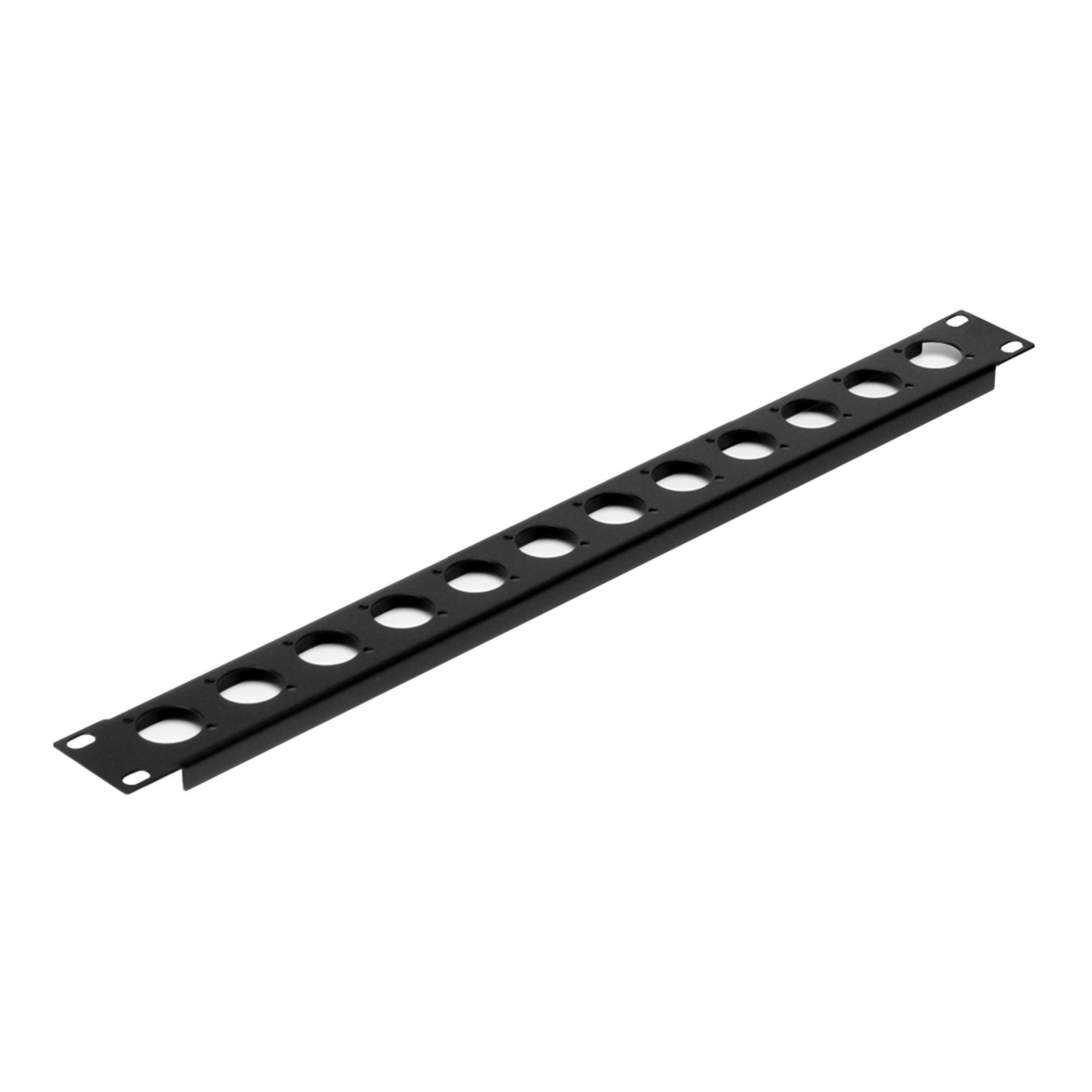 19" 1U Rack Panel, 12x Neutrik D - r1269-1uk-12h