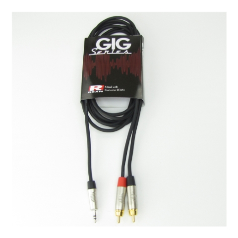 3,5 mm stereo jack naar 2x RCA phono, 3m